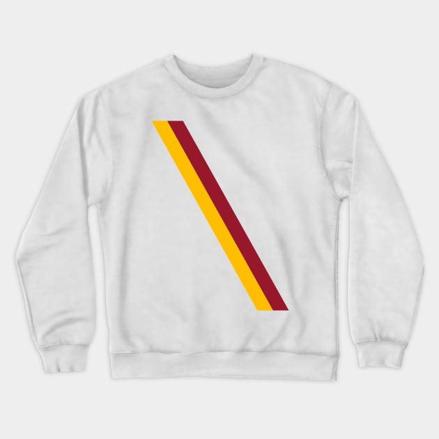 Motherwell Retro 1973 White Amber Claret Sash Crewneck Sweatshirt by Culture-Factory